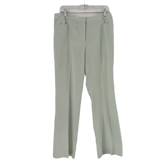 Calvin Klein | Pants & Jumpsuits | Calvin Klein Mint Green Mid Rise Pleated  Straight Leg Trouser Dress Pants Sz 8 | Poshmark